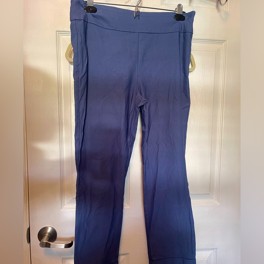 Super cute barerly worn blue capri’s